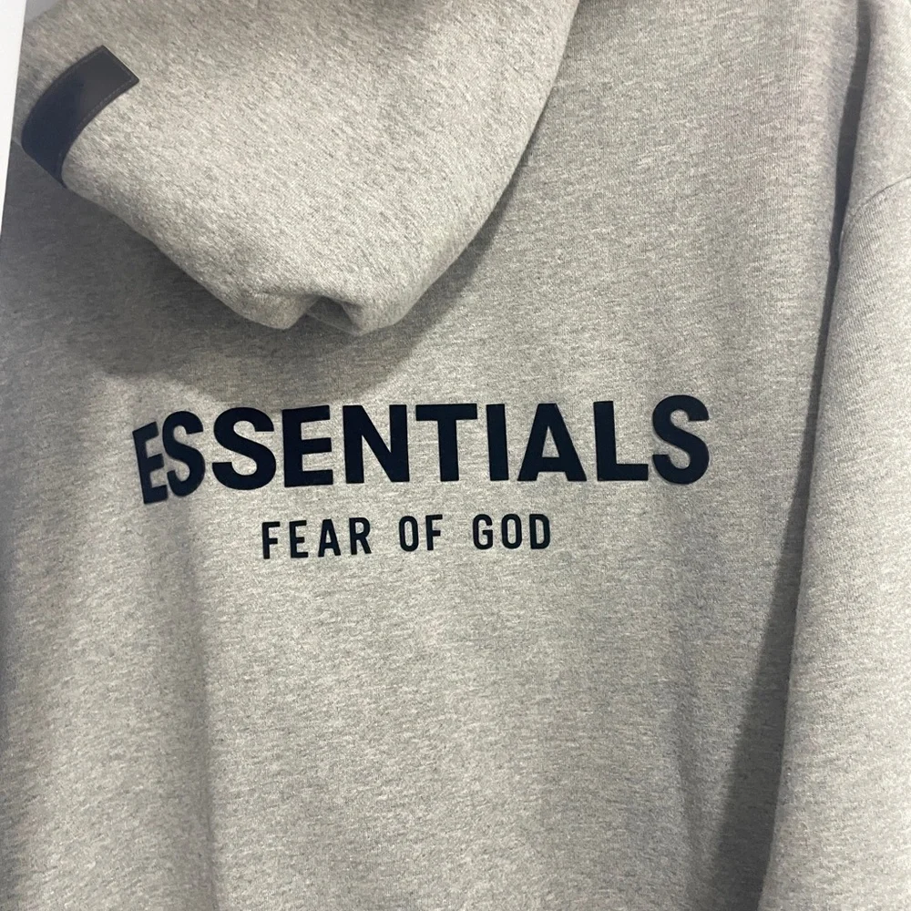 Fear of God Essentials Gray Hoodie Authentic - Picture 2 of 5